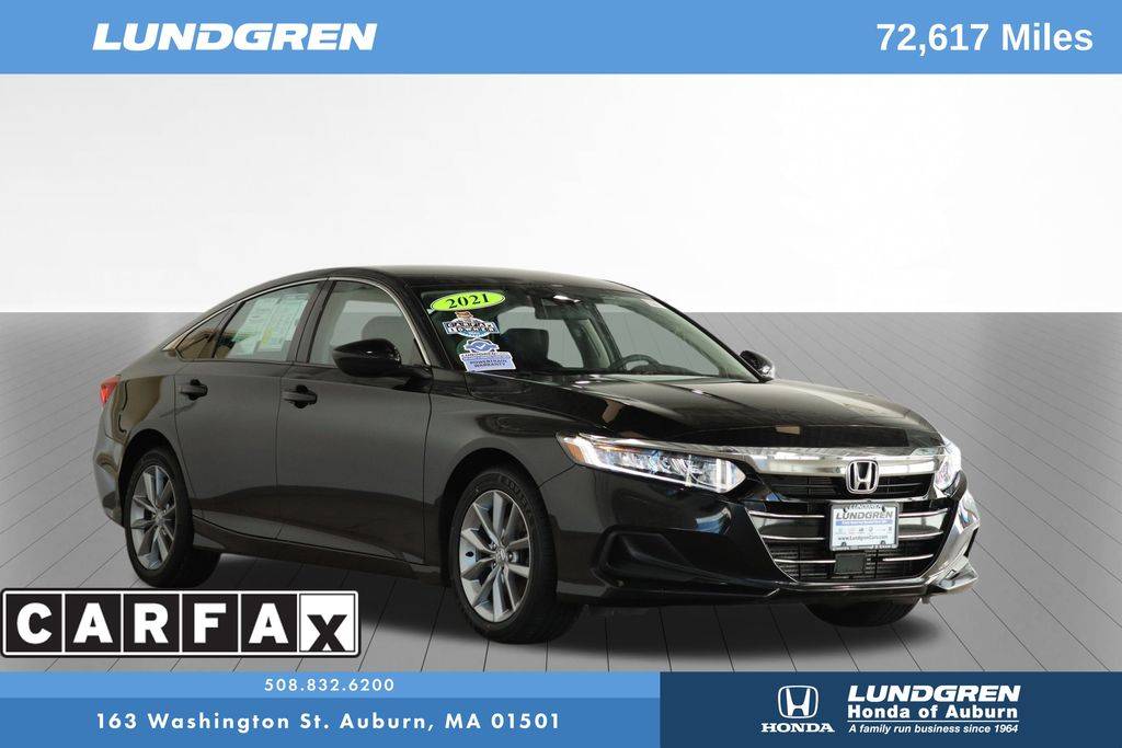 2021 Honda Accord LX — Sedan — 72,617 mi — Auburn, MA