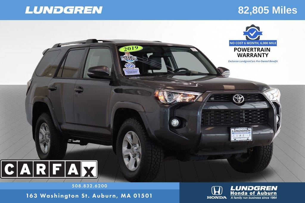2019 Toyota 4Runner SR5 — SUV — 82,639 mi — Auburn, MA