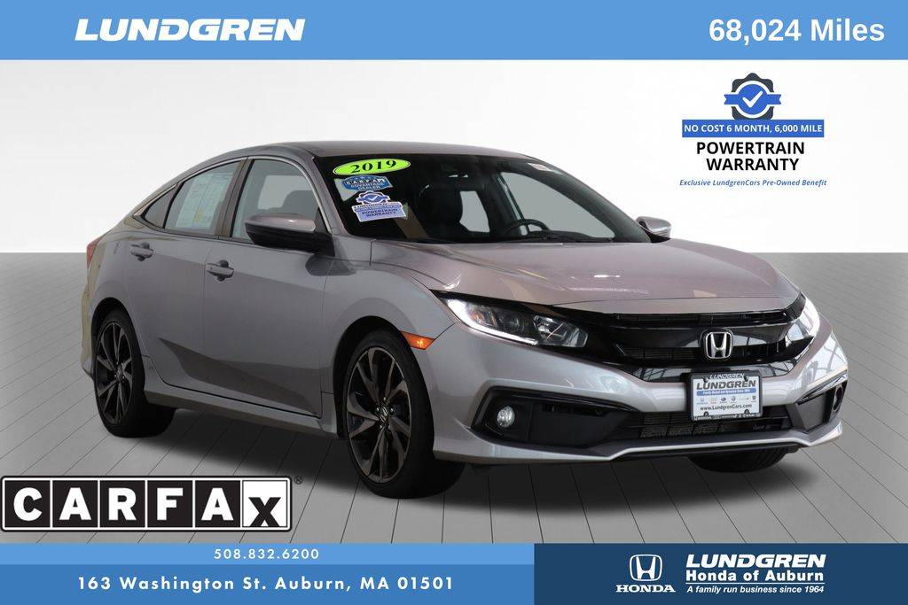 2019 Honda Civic Sport — Sedan — 68,024 mi — Auburn, MA