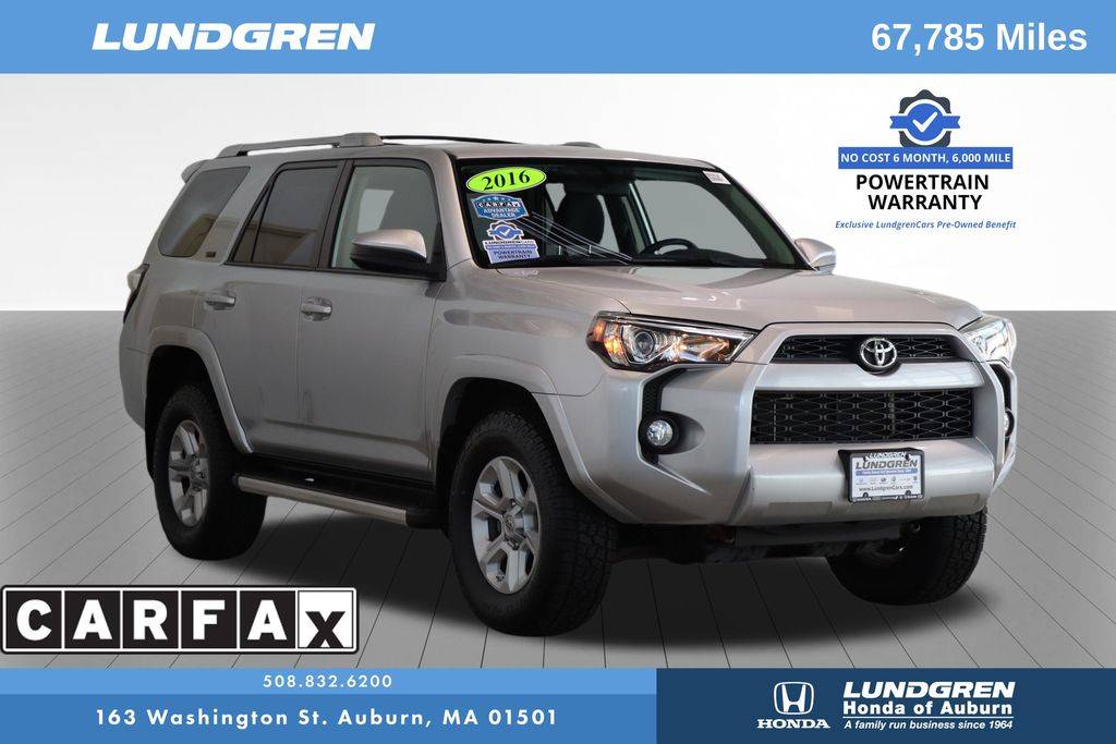 2016 Toyota 4Runner SR5 — SUV — 67,678 mi — Auburn, MA