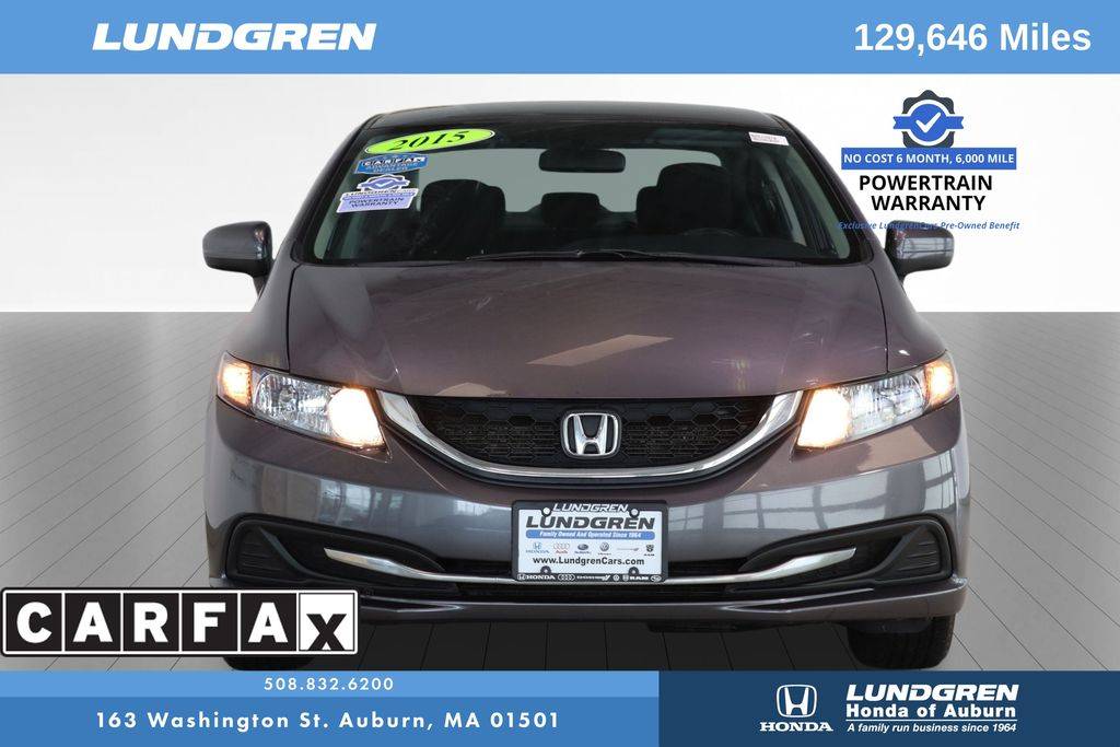 2015 Honda Civic LX — Sedan — 129,646 mi — Auburn, MA