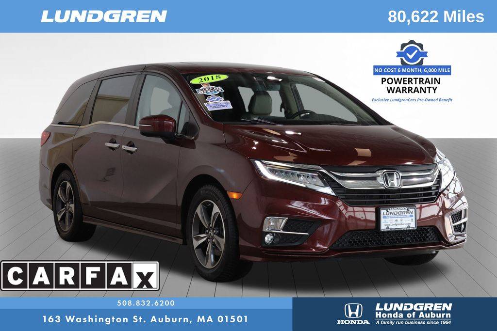 2018 Honda Odyssey Touring — Minivan — 80,588 mi — Auburn, MA