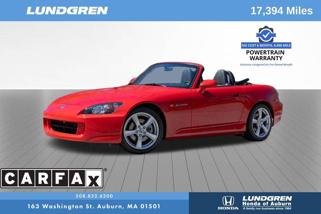 2008 Honda S2000 Base — Convertible — 17,224 mi — Auburn, MA