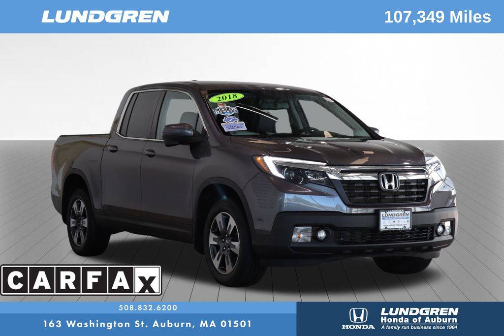 2018 Honda Ridgeline RTL-T — Pickup Truck — 107,349 mi — Auburn, MA