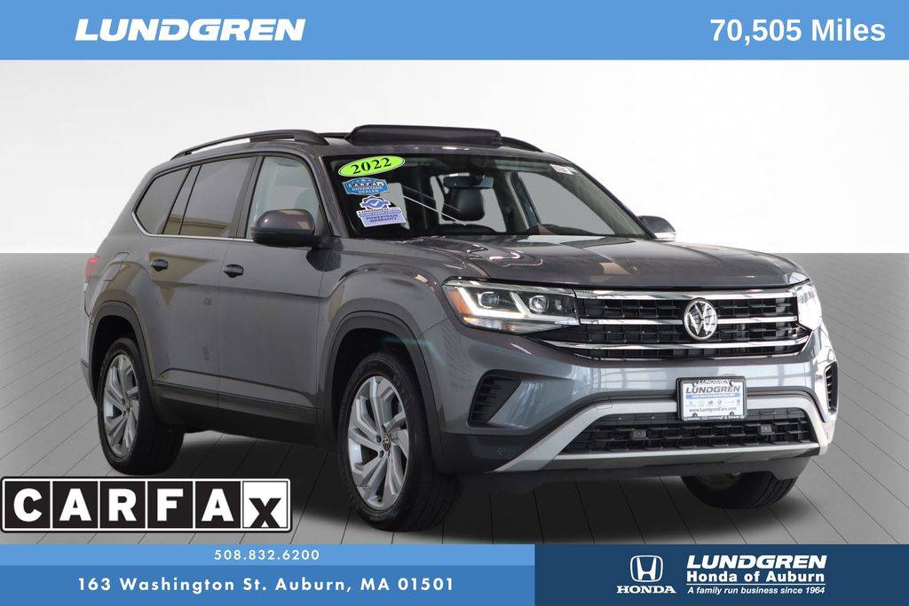 2022 Volkswagen Atlas SE with Technology — SUV — 70,505 mi — Auburn, MA