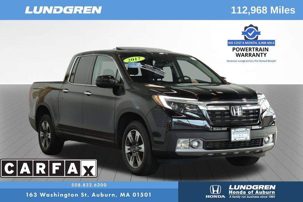 2017 Honda Ridgeline RTL-E — Pickup Truck — 112,078 mi — Auburn, MA
