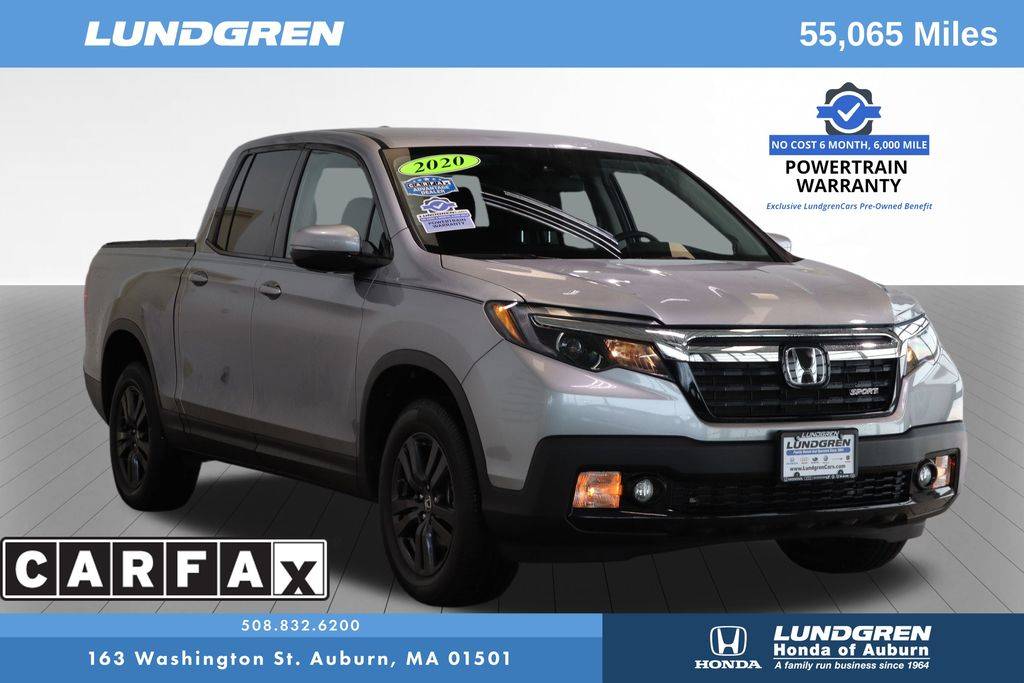 2020 Honda Ridgeline Sport — Pickup Truck — 55,065 mi — Auburn, MA