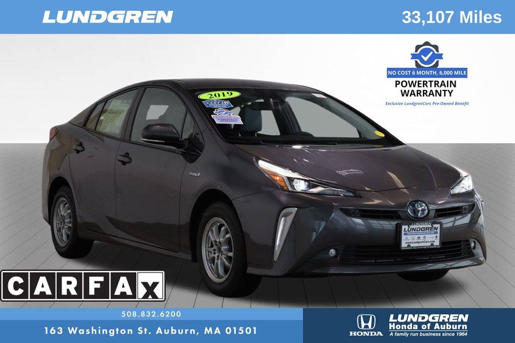 2019 Toyota Prius XLE — Hatchback — 33,107 mi — Auburn, MA