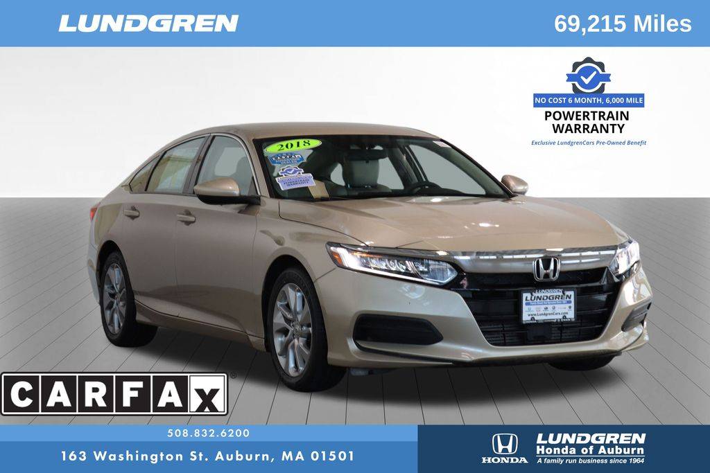 2018 Honda Accord LX — Sedan — 69,215 mi — Auburn, MA