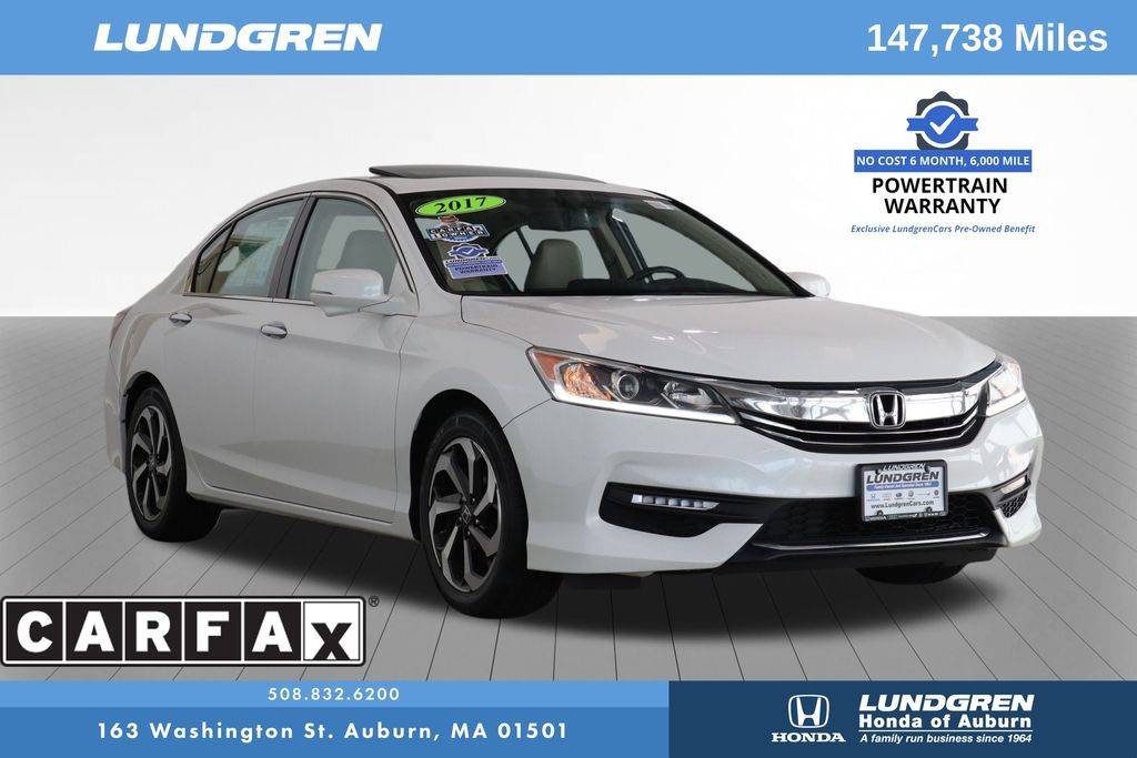 2017 Honda Accord EX-L V6 — Sedan — 147,650 mi — Auburn, MA