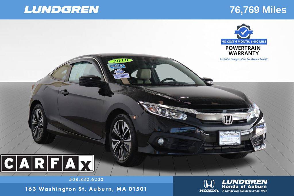 2018 Honda Civic EX-T — Coupe — 76,701 mi — Auburn, MA