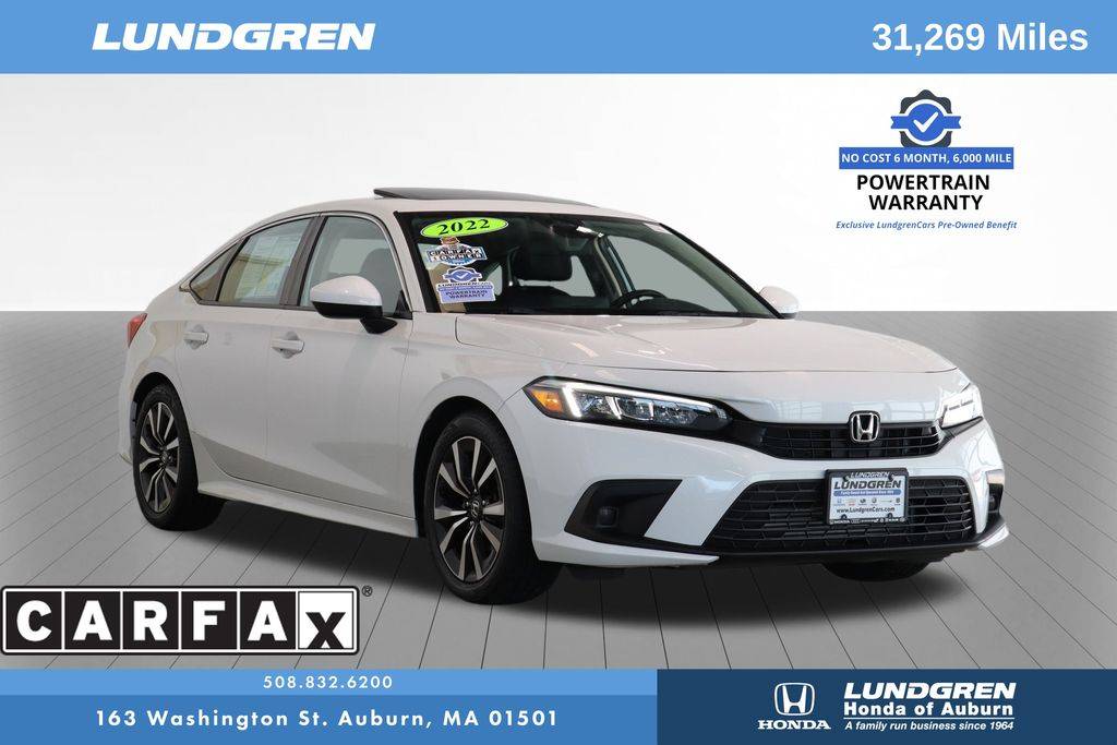 2022 Honda Civic EX — Sedan — 31,268 mi — Auburn, MA