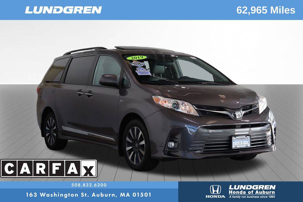 2019 Toyota Sienna XLE — Minivan — 62,965 mi — Auburn, MA