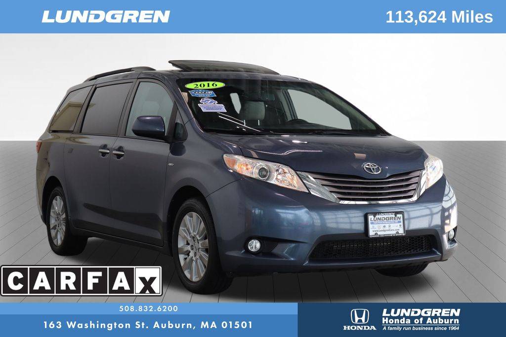 2016 Toyota Sienna XLE — Minivan — 113,426 mi — Auburn, MA