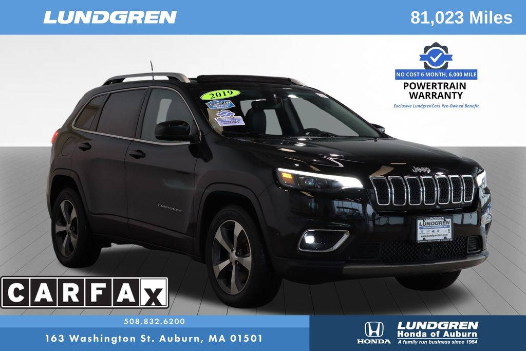 2019 Jeep Cherokee Limited — SUV — 80,890 mi — Auburn, MA