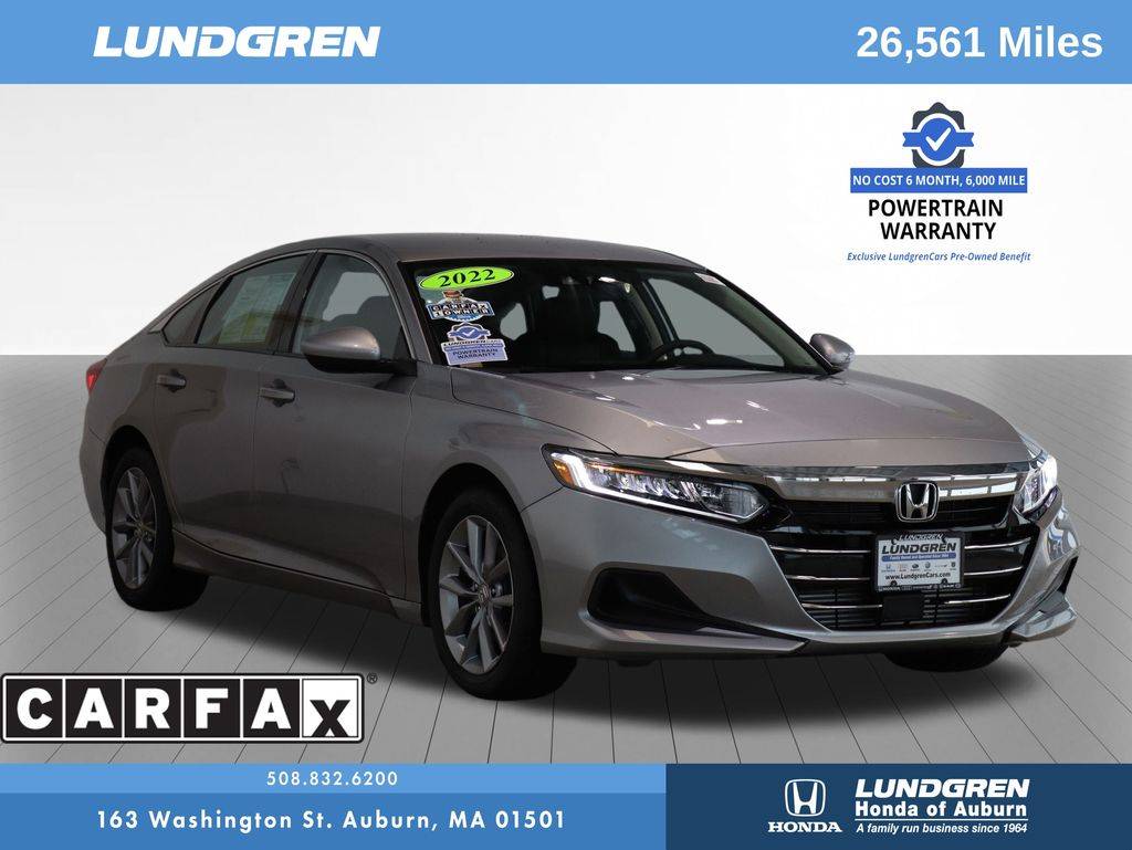 2022 Honda Accord LX — Sedan — 26,561 mi — Auburn, MA