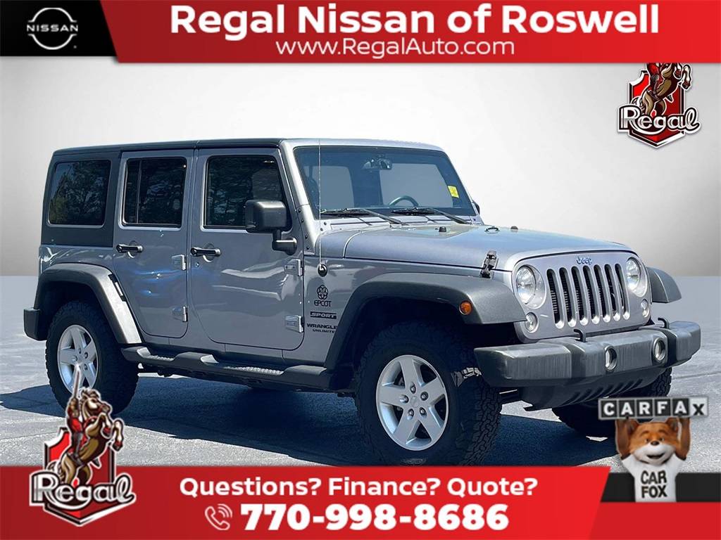 2017 Jeep Wrangler Sport — SUV — 63,217 mi — Roswell, GA