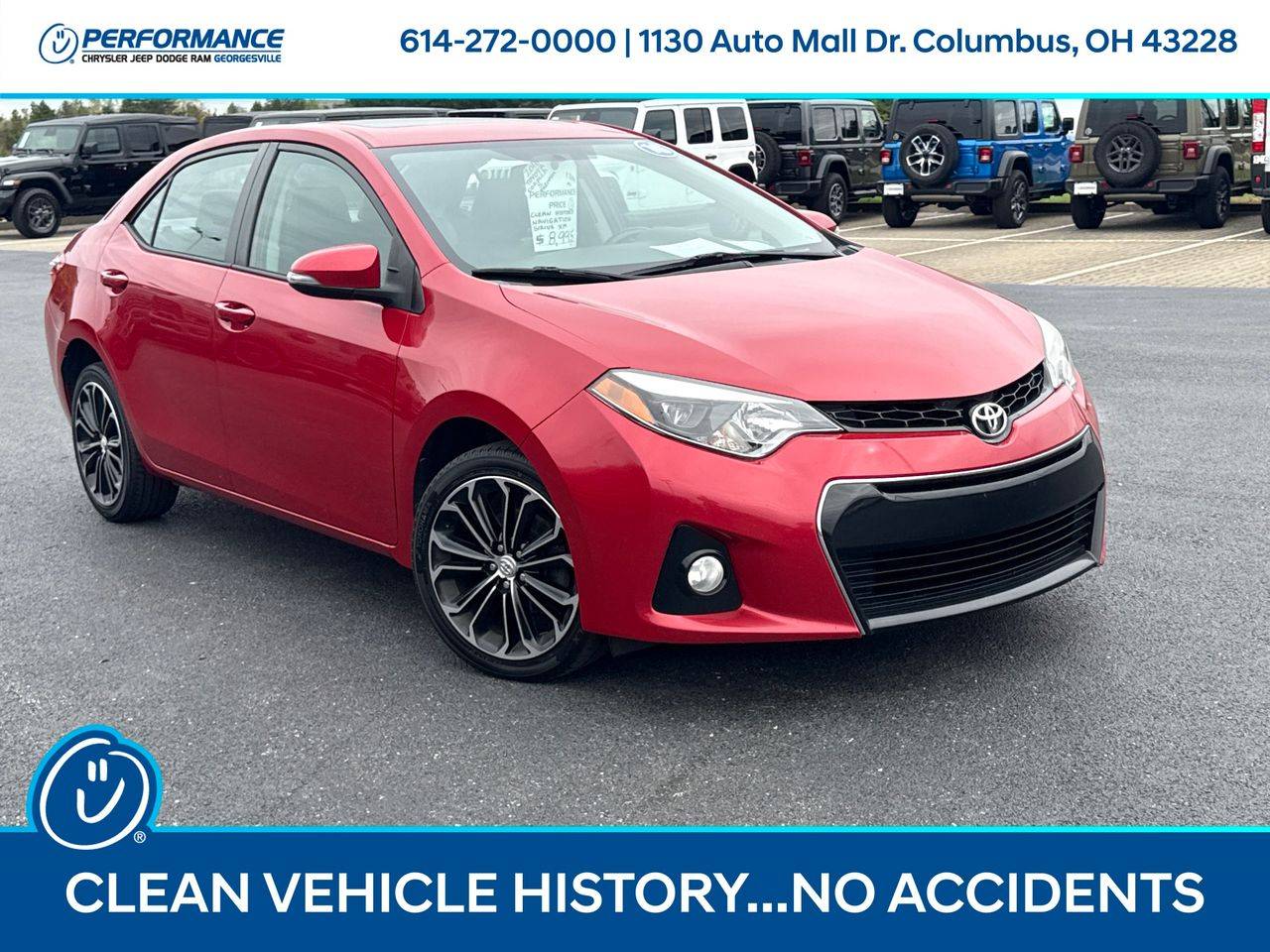 2016 Toyota Corolla S Premium — Sedan — 170,012 mi — Columbus, OH