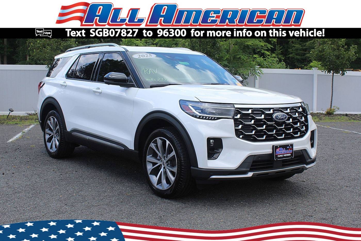 2025 Ford Explorer Platinum — SUV — 2,399 mi — Old Bridge, NJ