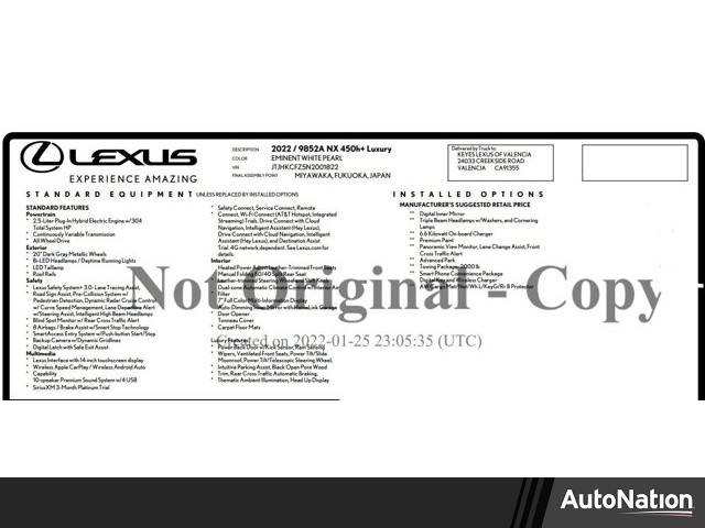 2022 Lexus NX NX 450h+ Luxury — SUV — 23,793 mi — Cerritos, CA