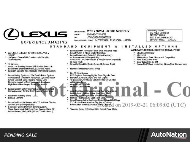 2019 Lexus UX UX 200 — SUV — 26,865 mi — Cerritos, CA