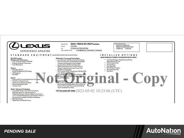 2024 Lexus NX NX 250 Premium — SUV — 18,679 mi — Cerritos, CA