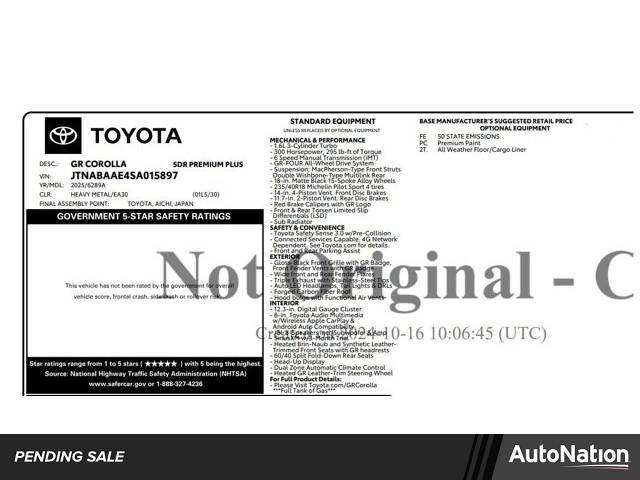 2025 Toyota GR Corolla Premium Plus — Hatchback — 2,331 mi — Cerritos, CA