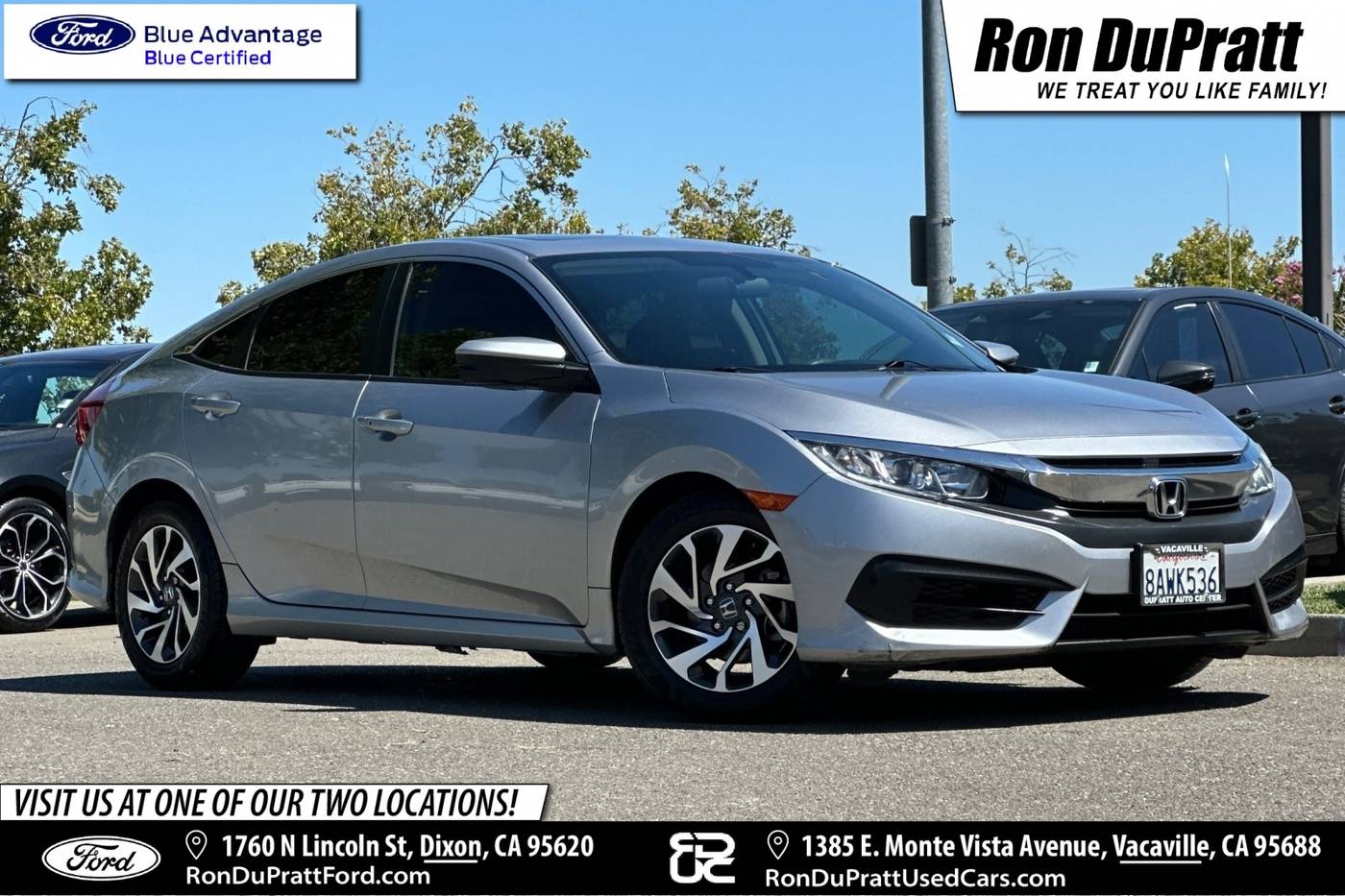 2017 Honda Civic EX — Sedan — 74,747 mi — Dixon, CA