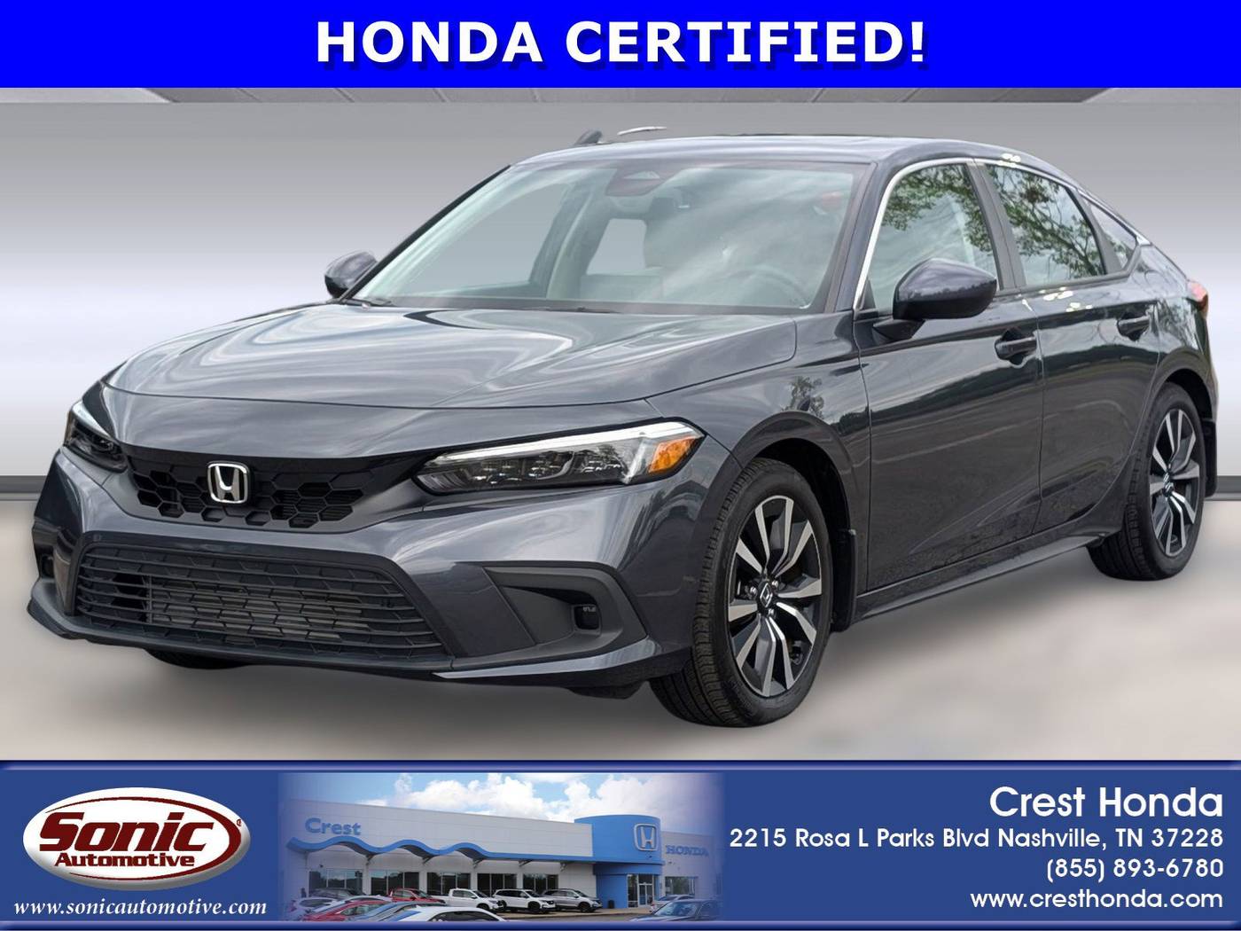 2022 Honda Civic EX-L — Hatchback — 7,443 mi — Nashville, TN