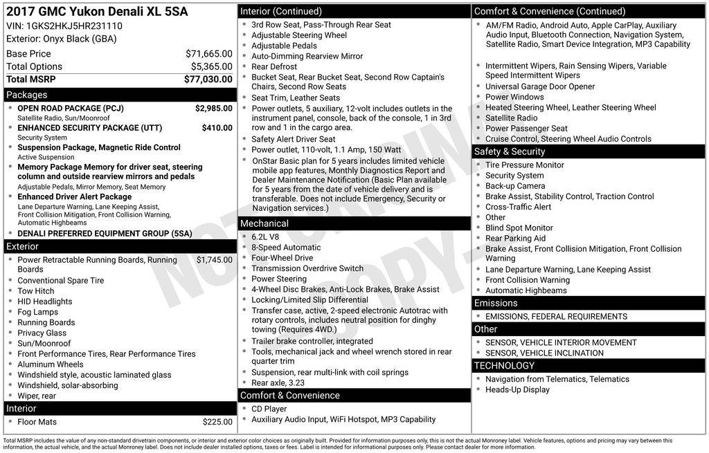 2017 GMC Yukon Denali — SUV — 79,943 mi — Akron, OH