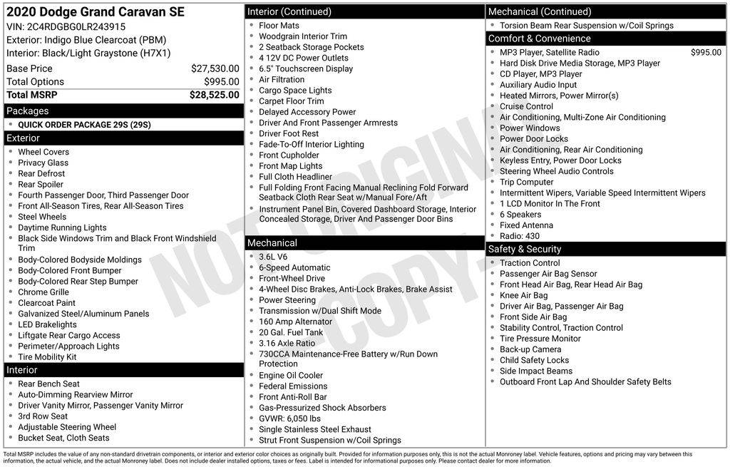 2020 Dodge Grand Caravan SE — Minivan — 41,181 mi — Akron, OH