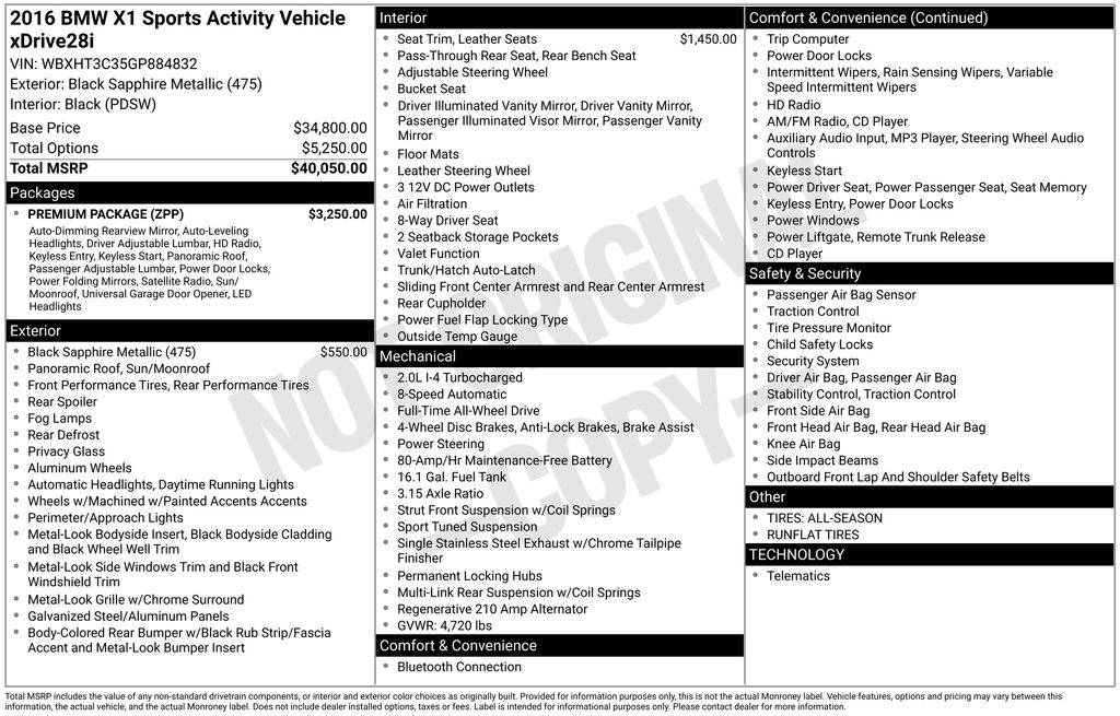 2016 BMW X1 28i — SUV — 99,853 mi — Akron, OH