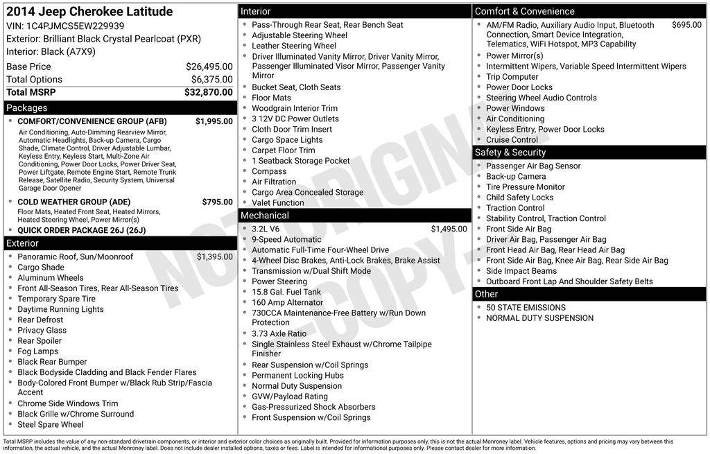 2014 Jeep Cherokee Latitude — SUV — 101,296 mi — Akron, OH