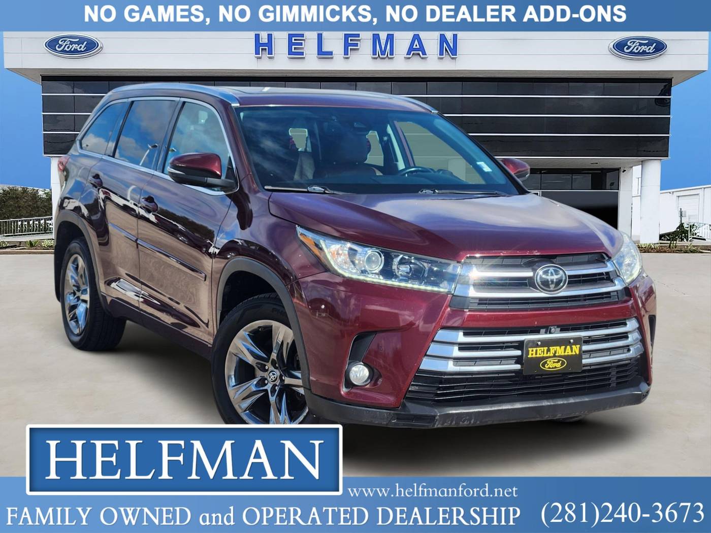 2018 Toyota Highlander Limited Platinum — SUV — 112,618 mi — Stafford, TX